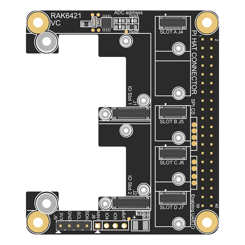 WisBlock HAT for Raspberry Pi RAK6421 - Starter Kit Environment 1