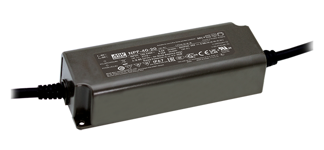 Driver LED plástico voltaje PFC IP67 40W NPF-40 - 24V