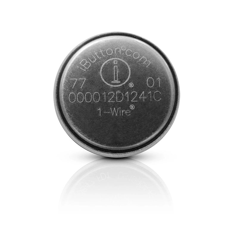 Identificador iButton DS1990A con código único de 64 bits grabado en fábrica