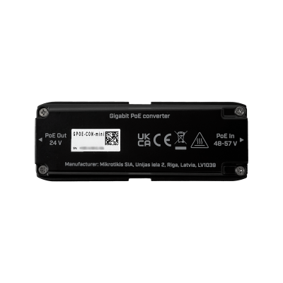 GPOE-CON-MINI MIKROTIK 2.5Gbps 48V-entrada(48-57V)-af/at 24V-salida 24W Adaptador PoE-RJ45 vista 4