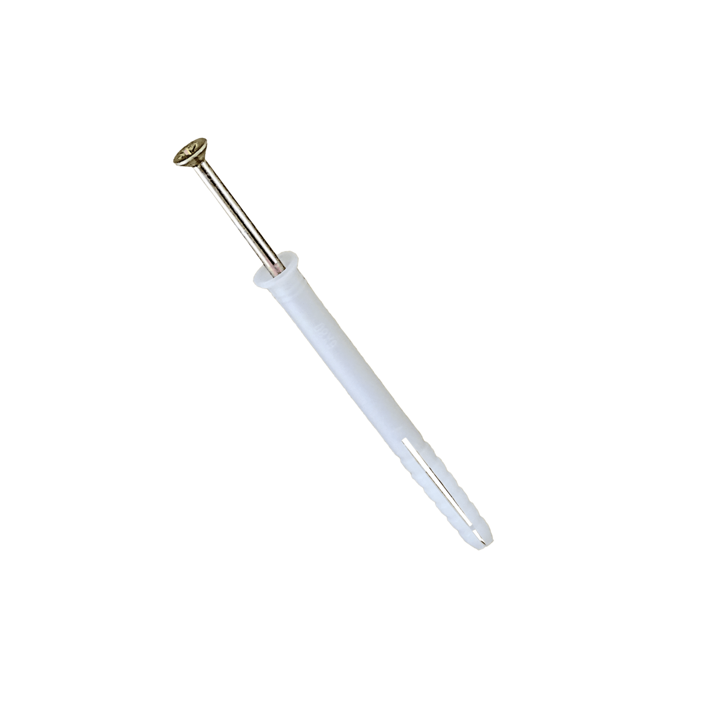 TARUGO-7. Fijación de nylon para bloques huecos, 100 unidades, dimensiones 6x80 mm, clavo con anclaje incluido