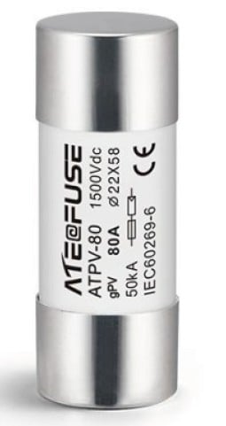 Fusible 22x58mm 1500VDC marca AITE Fuse - 50A