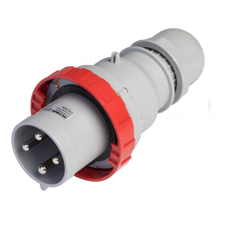 ENCHUFE MACHO VOLANTE 3P+T IP66/IP67 63A 6h, 380-415V