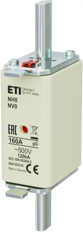Fusible NH0 gG 160A 500V, marca ETI