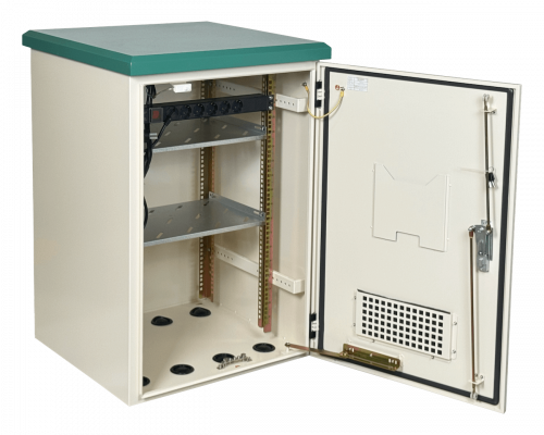 RK17-6LE LINKMADE 17U 950x600 Armario Exterior para Muro/Poste IP65 Charolas Ventilación PDU