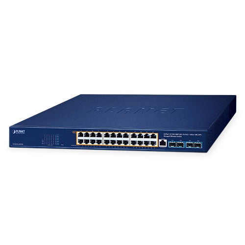 Switch Ethernet Administrado 10/100/1000T 802.3bt PoE + 4 Puertos 10G SFP+ de 24 Puertos