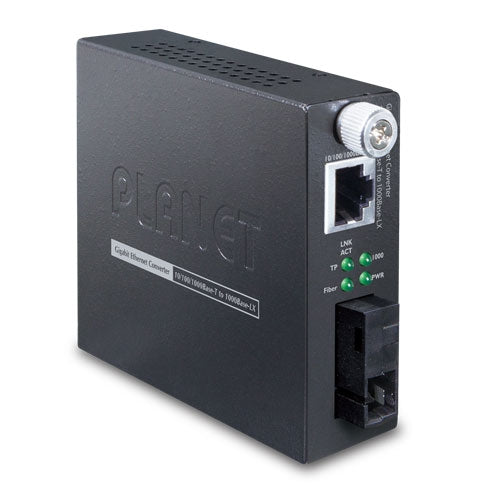 Convertidor de Medios Gigabit Inteligente 10/100/1000BASE-T a 1000BASE-LX WDM-TX: 1550 – 20 Km