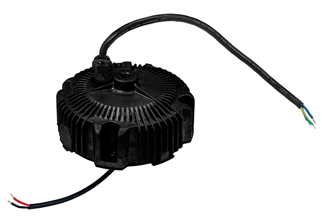 Driver LED de voltaje carcasa circular opción DALI 160W HBG-160 - 36V - A - Ajuste Potenciómetro (Io)