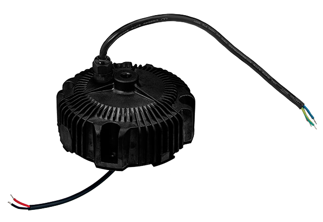 Driver LED de voltaje carcasa circular opción DALI 160W HBG-160 - 24V - B - 3 en 1  (1-10V, Resistor, PWM)