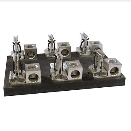Bloque portafusible clase J, 3 polos 200A max., 600 Volts AC , marca Mersen