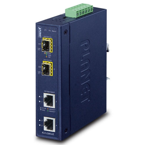 Conversor de Medios SFP Industrial de 2 Puertos 10/100/1000T a 2 Puertos 100/1000/2500X