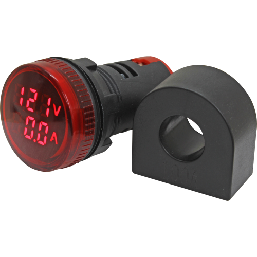 Indicador digital de corriente y voltaje 3 dígitos 50-380VAC 22mm Serie VA20 - Verde