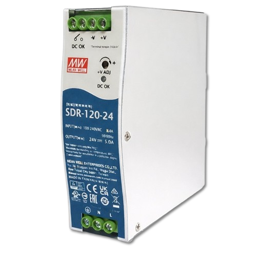 Fuente de poder Riel DIN 120W metal SDR-120 - 24V
