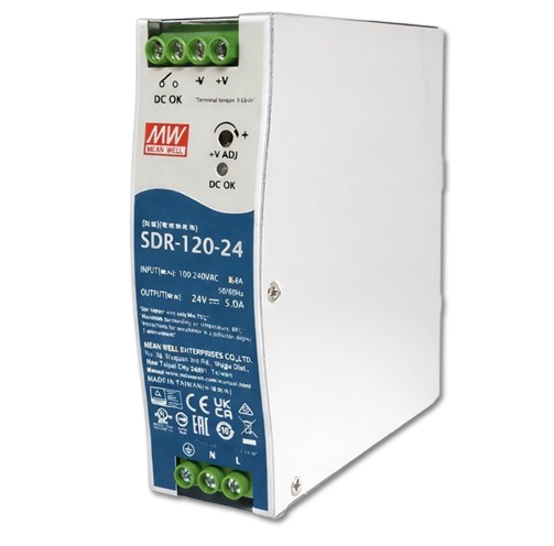 Fuente de poder Riel DIN 120W metal SDR-120 - 48V