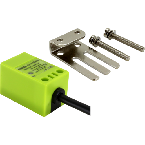 Sensor Inductivo cuadrado, 5mm distancia medición serie IQ17 - PNP 3 hilos [1NA]
