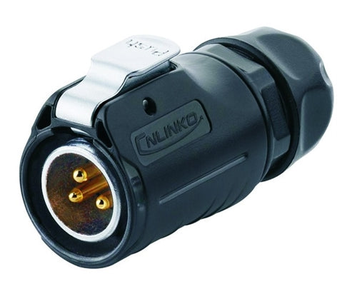 Conector Serie LP-20 Macho 3 Pines Plug Bloqueo CNLINKO