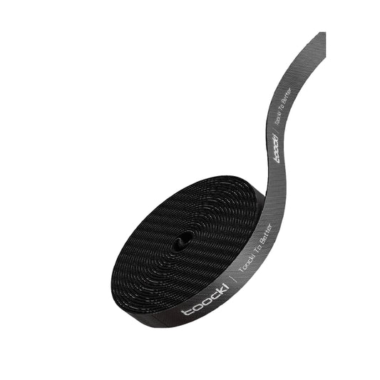 Bobina de Cinta Velcro Sujetacables Oscuro 5 Metros – Toocki