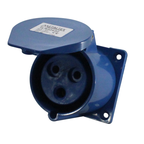 Enchufe industrial hembra socket panel 220 a 250VAC 16 a 63A serie TLR - 16A - 3P+T - 9H