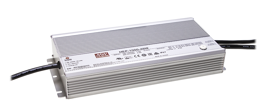 Fuente de poder entorno hostíl PMBUS, opción cargador 1000W HEP-1000 - W - Modelo con cables - Cargador de baterías - 24V