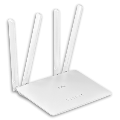 WR1200 CUDY 4-Antenas-Fijas 1-WAN 4-1000 AC1200 VPN 2,4/5GHz inc-12V Enrutador