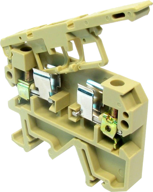 Bornera portafusible riel din 4mm² 6.3A fusible 5x20mm 5x25mm Serie M - Piloto LED 110VAC/DC