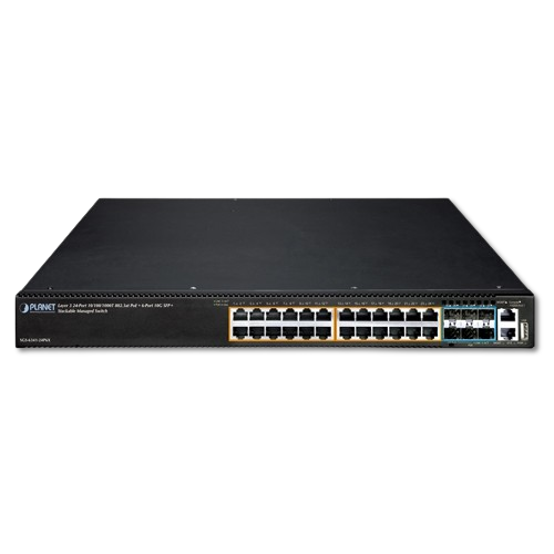 Switch Administrable Layer 3 PLANET SGS-6341-24P6X, 24 Puertos Gigabit PoE+ y 6 Puertos 10G SFP+