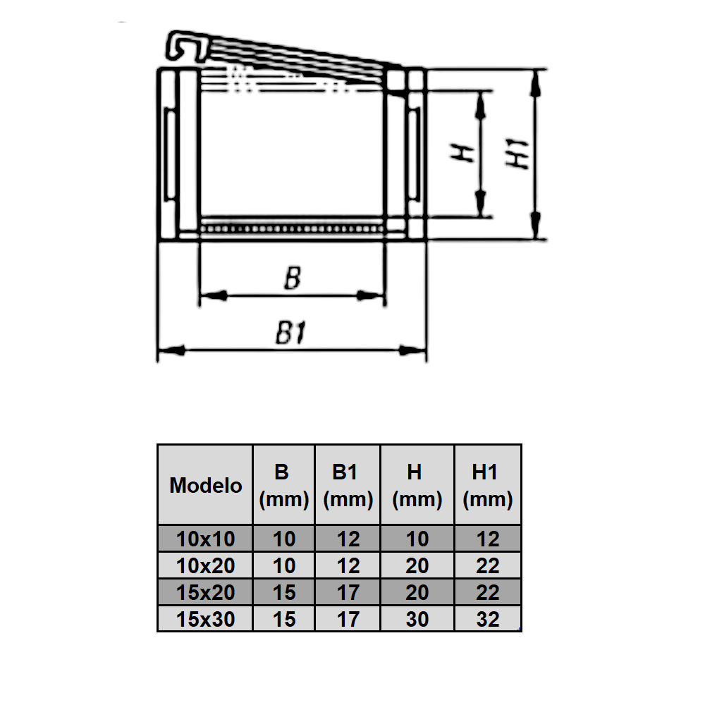 Correa porta cables 10x10 mm