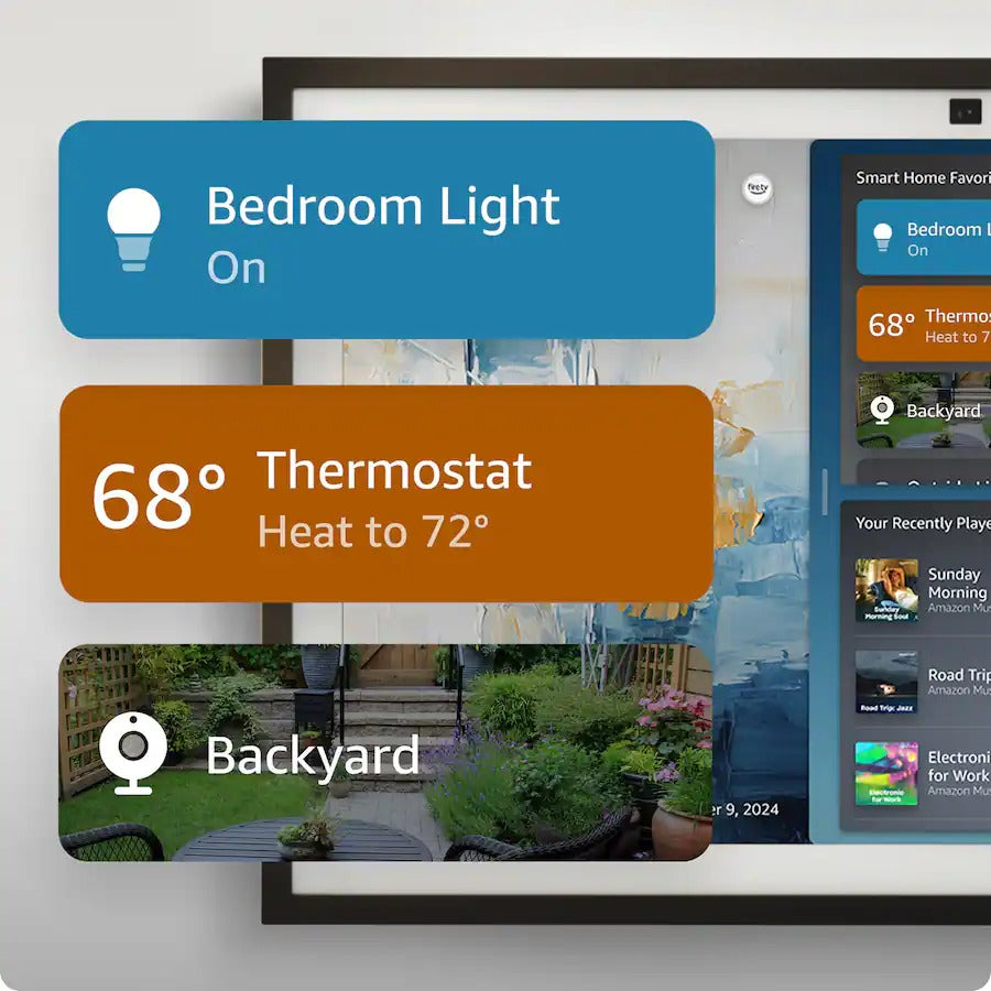 Pantalla digital inteligente Amazon Echo Show 15 versión 2 de 15.6″ resolución Full HD con asistente Alexa
