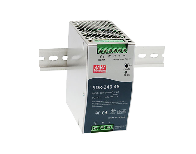 Fuente de poder Riel DIN 240W metal SDR-240 - 48V