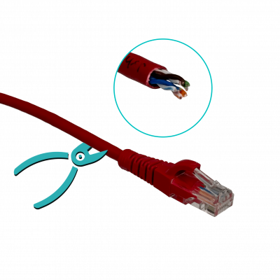 CPR-20L LINKMADE 2MT CAT5E ROJO LSZH LATIGUILLO MOLDEADO MULTIHILO