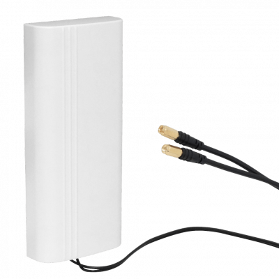 7027HVX 2x9/12dBi 2-SMA-M/5m 650-960 1710-2700MHz Polarización-X Antena Plana 41x18x6cm