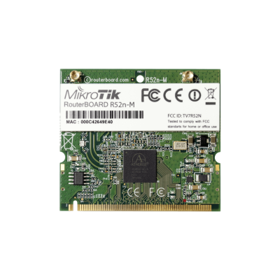 R52NM MIKROTIK 2-MMCX 23DBM 2,4GHZ/5GHZ A/B/G/N300 200MW AR9220 TARJETA MINIPCI