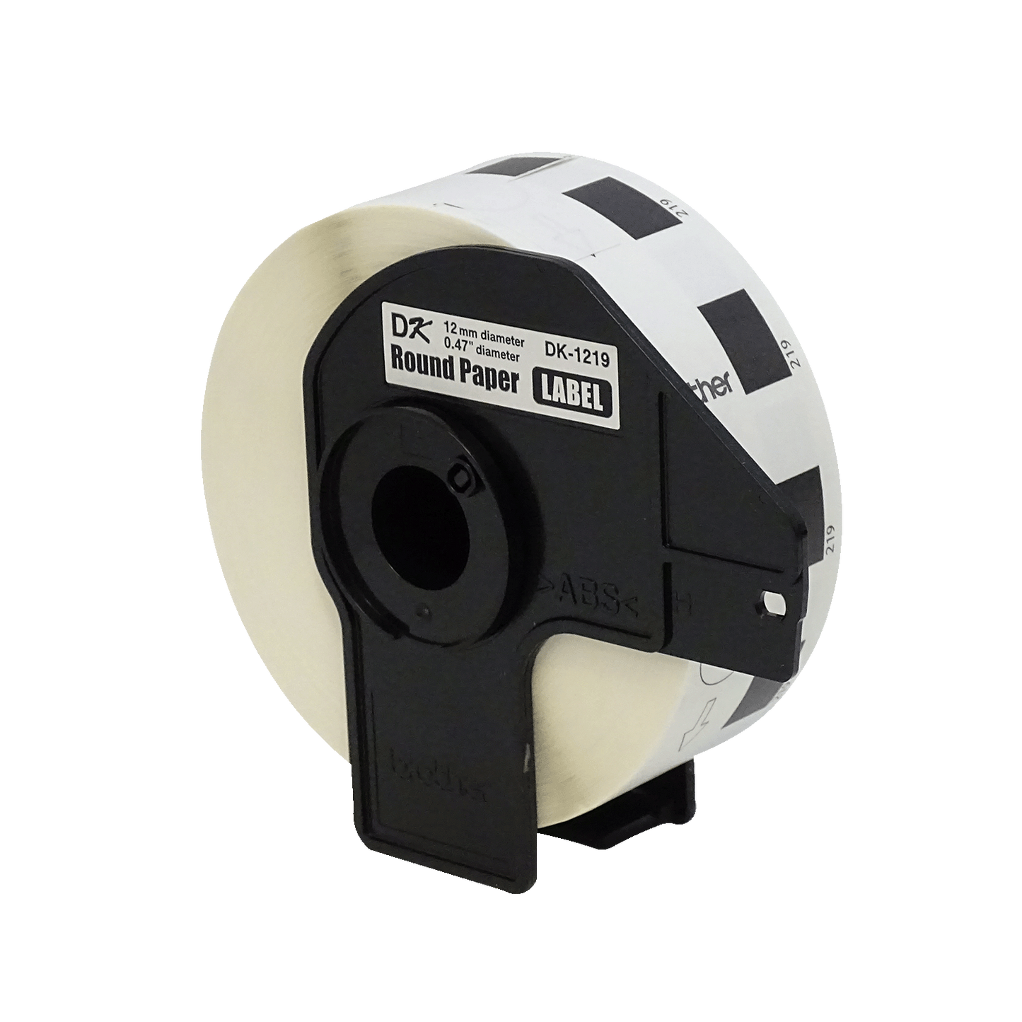 DK1219 Brother 12mm-Diámetro 1200-Rótulos Adhesivos Papel Blanco para-QL