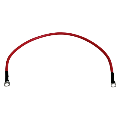 BTR158 Conductor 50cm sección 13,3mm2 calibre 6AWG color Rojo terminación 8mm diámetro longitud 0,5mt