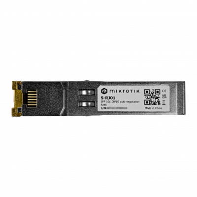 S-RJ01 MIKROTIK SFP-COBRE MÓDULO 1-1000 10/100/1000-RJ45