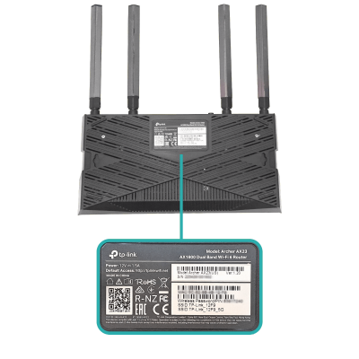 AX23 TP-LINK Enrutador WiFi6 de doble banda AX1800 5GHz+2,4GHz 1201+574mbps 4-antenas-fijas 4-puertos-1000 1-WAN