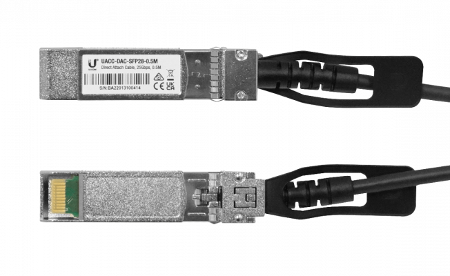 UD2-05 UBIQUITI Cable de Interconexión Directa de Cobre SFP28 de 25 Gbps, 50 centímetros UACC-DAC-SFP28-0.5M