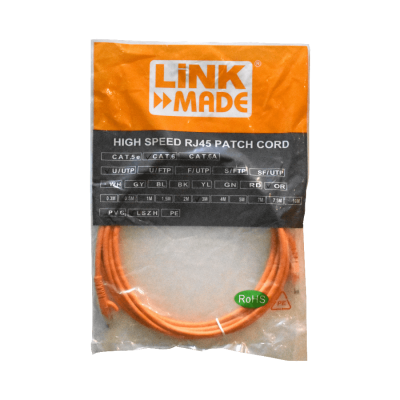 CP6B-30L LINKMADE 3MT CAT6 NARANJA LSZH LATIGUILLO MOLDEADO MULTIHILO