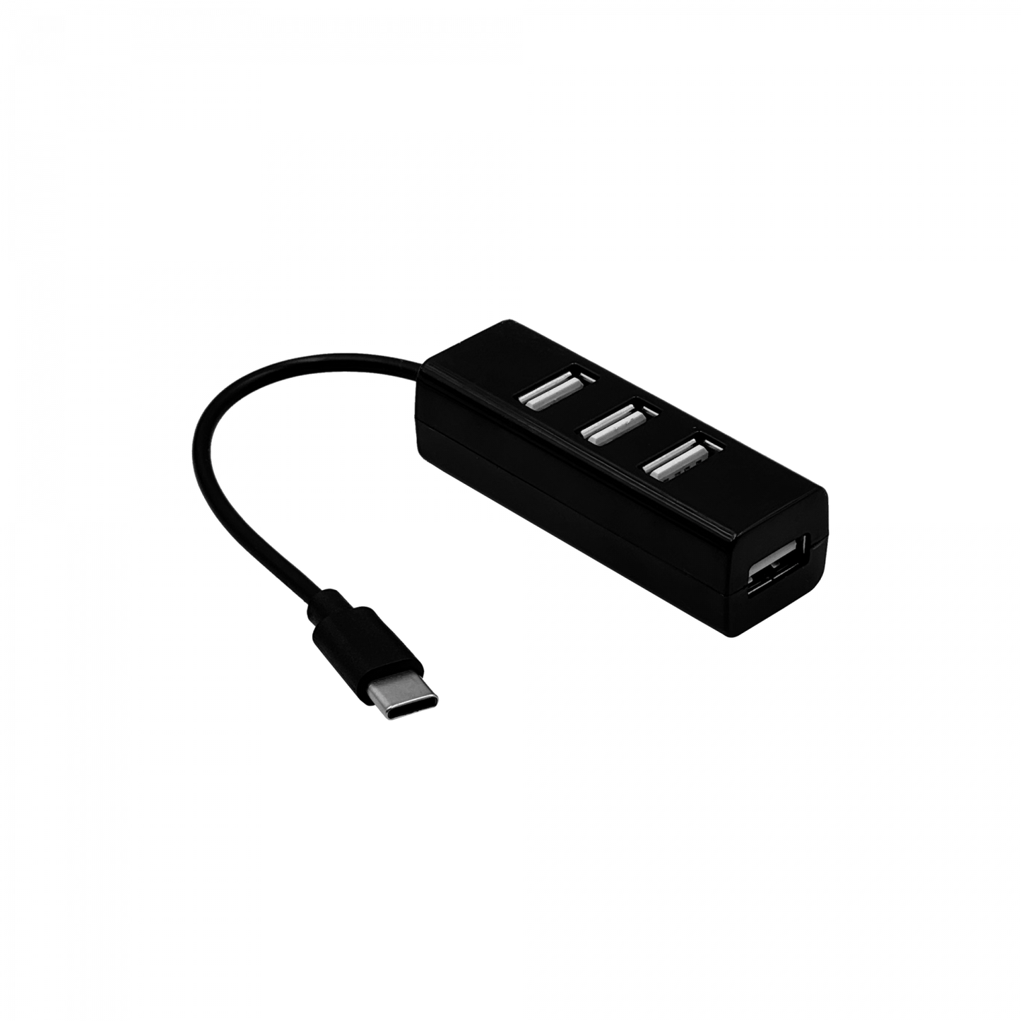 USBC-HUB Concentrador USB 2.0 tipo C macho a 4 puertos USB A hembra con cable integrado de 10 centímetros