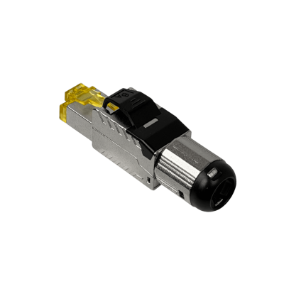 RJ6P-S Conector RJ45 macho blindado FTP Cat6 para cable unifilar, autoperforante, con cuerpo metálico