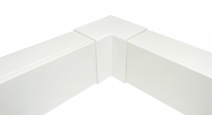 QN6L LINKCHIP 60x40mm Esquinero interno Blanco CCA-6040-AI. para Canaleta QN6W.