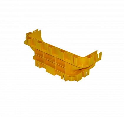 CCA-360-U1H Adaptador hembra reductor de 360x100 a 240x100mm color amarillo material PC+ABS libre de halógenos
