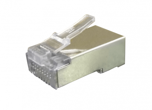 RJS-10U LINKMADE 10-unidades Conector RJ45 Blindado Metálico para Cable Multifilar Cat5e FTP STP