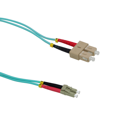 JF3LC1 1 metro LC-SC OM3 Multimodo MM Dúplex Latiguillo de Fibra 50/125um 3.0mm LSZH