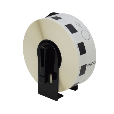 DK1219 Brother 12mm-Diámetro 1200-Rótulos Adhesivos Papel Blanco para-QL