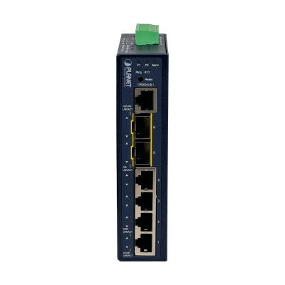 IGS-5224 PLANET 4 puertos 1000 1 SFP 1 SFP-2.5G Conmutador Industrial Administrable Capa 2 Montaje Riel-DIN 12-48VDC