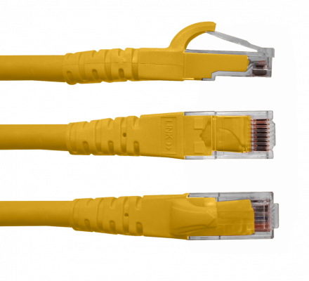 CP6M-30L LINKMADE Latiguillo de red multifilar CAT6 3 metros color amarillo LSZH inyectado