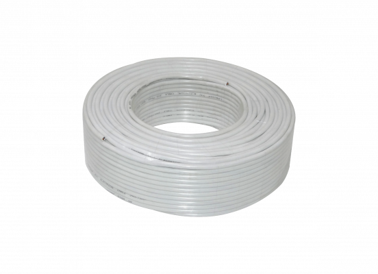 WORDON7 Cable Eléctrico Flexible RVV Blanco de 3x0,75mm, 100 Metros, 4-6AMP, Aislamiento PVC