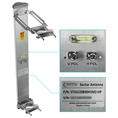 SEC-5G20-90 SANNY 20dBi 90-Grados 5GHZ 2-N-Hembra Antena Sectorial 4900-5850MHz
