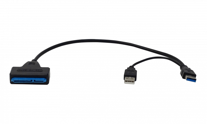 SATA-UU Convertidor SATA a USB 3.0 para Disco Rígido Externo de 2,5 o 3,5 pulgadas, requiere 12V, compatible USB 2.0